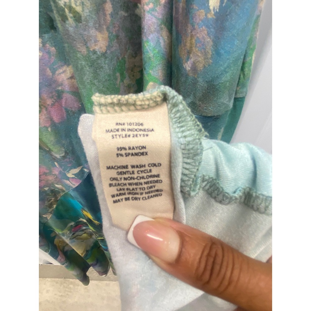 Soft Surroundings Maxi Dress Medium Floral Boho Artsy Romantic Cottage Stretch - Picture 4 of 6